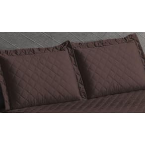 Fronha Matelada Para Travesseiros Microfibra 2 Peças Marrom