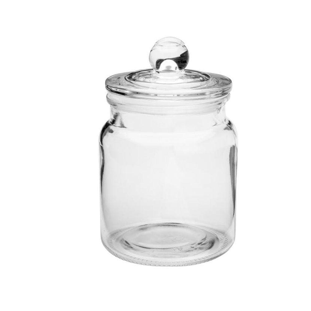 Porta Mantimento De Vidro Com Tampa De Vidro 1,1 Litros