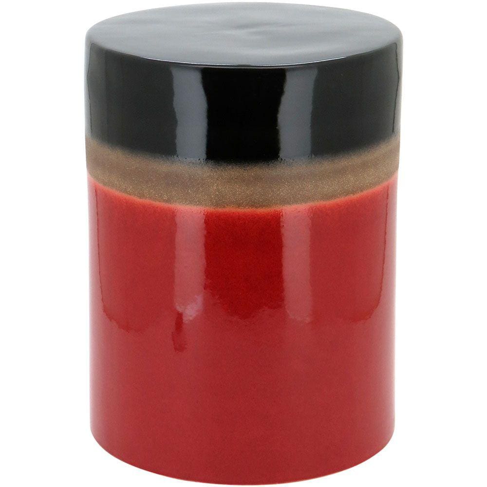 HOME&CO REBEKAH BANQUETA 44x33x33cm CERÂMICA VERMELHO