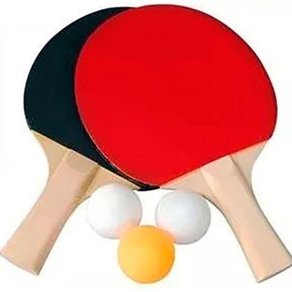 Kit Ping-Pong 2 Raquetes + 3 Bolinhas Bel