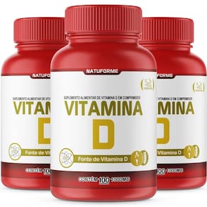Kit 3 Potes Vitamina D 1000Mg Com 100Cpr Natuforme