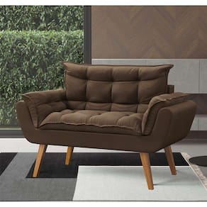 sofá 2 lugares dock suede marrom