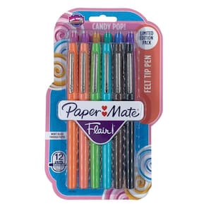 Caneta Hidrográfica Paper Mate Flair Candy Pop 12 Cores
