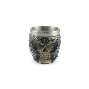 Copo Shot Colecionável Medieval Caveira Guerreiro Viking