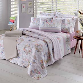Jogo de Cama Solteiro Santista Prata 150 Fios Bloom