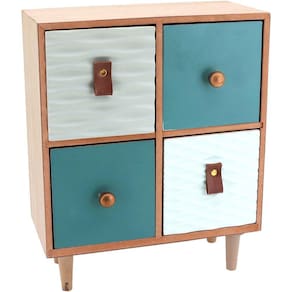 VERT CAIXA ORGANIZADORA 27x22x10cm MDF VERDE COM GAVETA