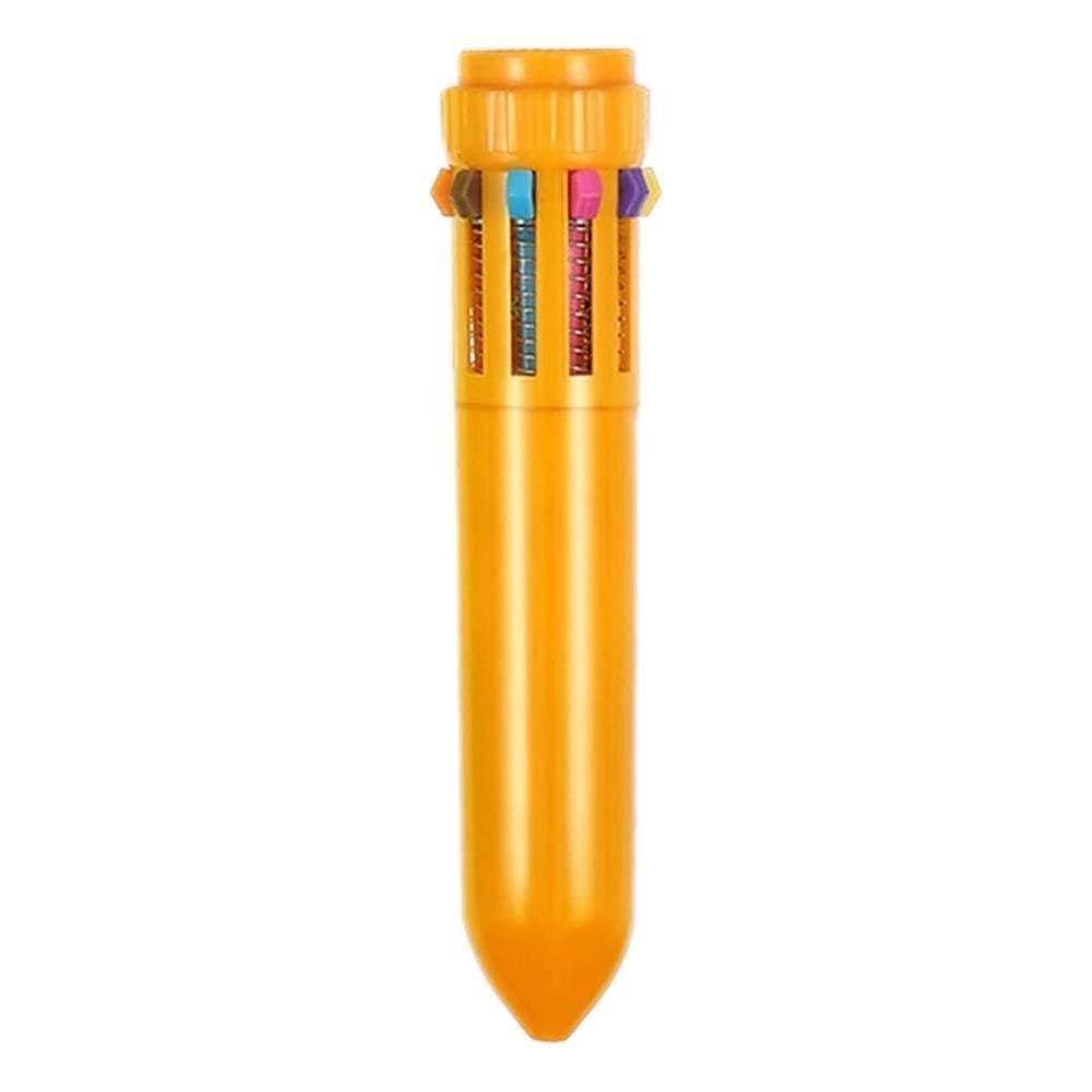 Shuttle Caneta Neon Laranja Com 10 Cores Sortidas