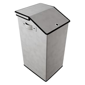 Cesto Desmontável Para Roupas Com Tampa Cinza Euro Home