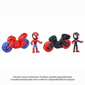 Mini Boneco e Moto - Spidey and His Amazing Friends - Sortido - Hasbro