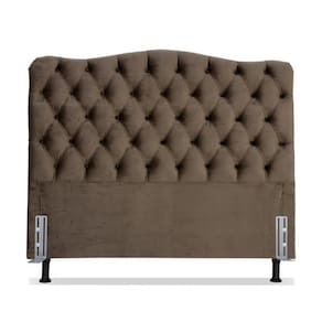 Cabeceira Casal 138 - Bello Box - Dunas Suede Marrom
