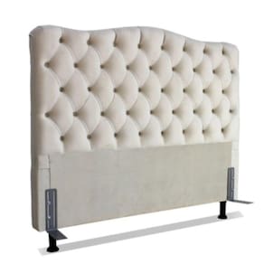 Cabeceira Casal 138 - Bello Box - Dunas Suede Bege