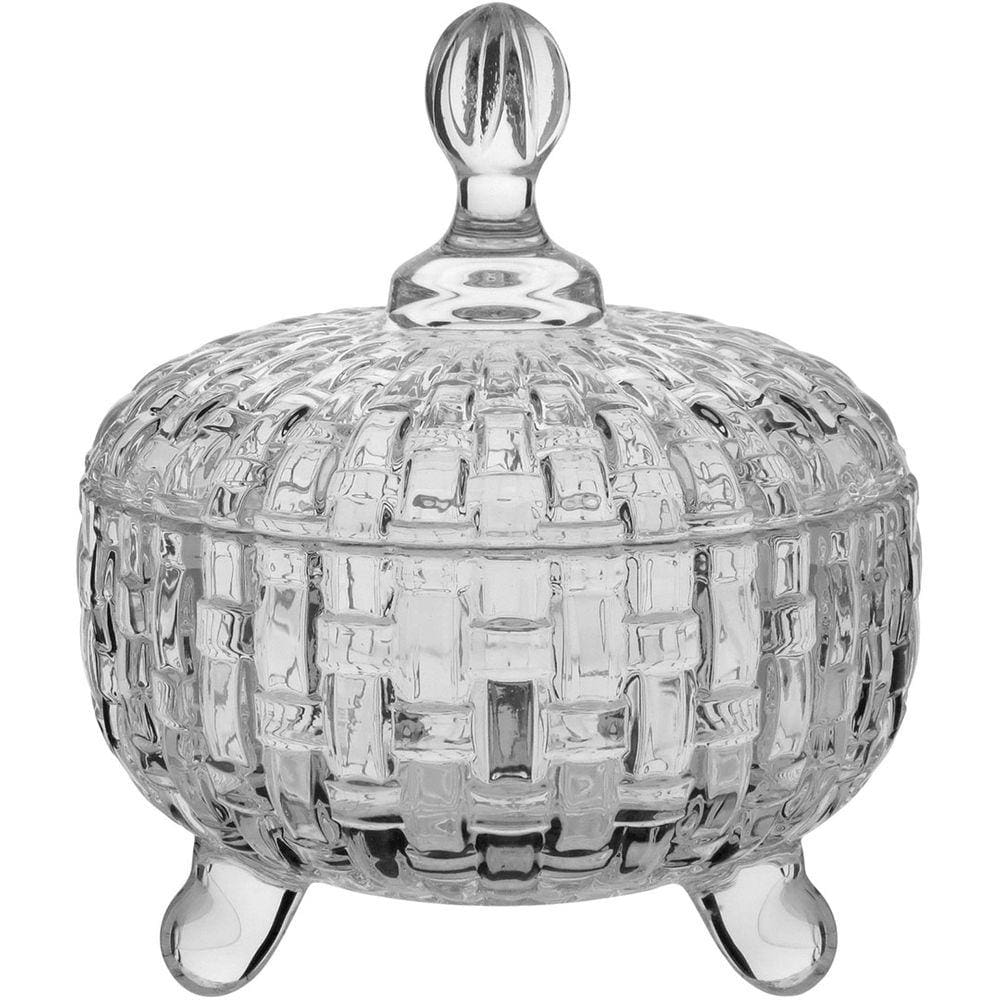 BELLAVE POTICHE 19x16x16cm CRISTAL ECO TRANSP
