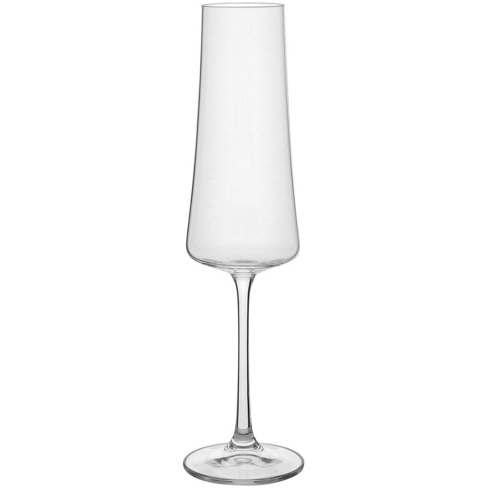 BOHEMIA XTRA TAÇA CHAMPANHE 26x7x7cm 210ml CRISTAL TRANSP 6PÇ