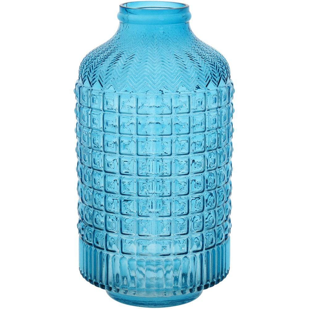 AIMEZ GARRAFA DECORATIVA 31x17x17cm VIDRO AZUL