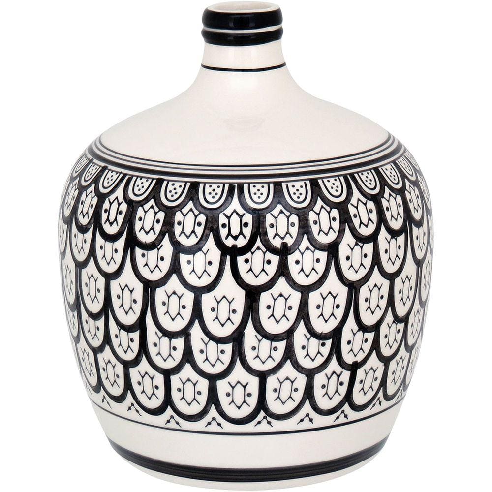 MADELINE GARRAFA DECORATIVA 26x21x21cm CERÂMICA PRETO