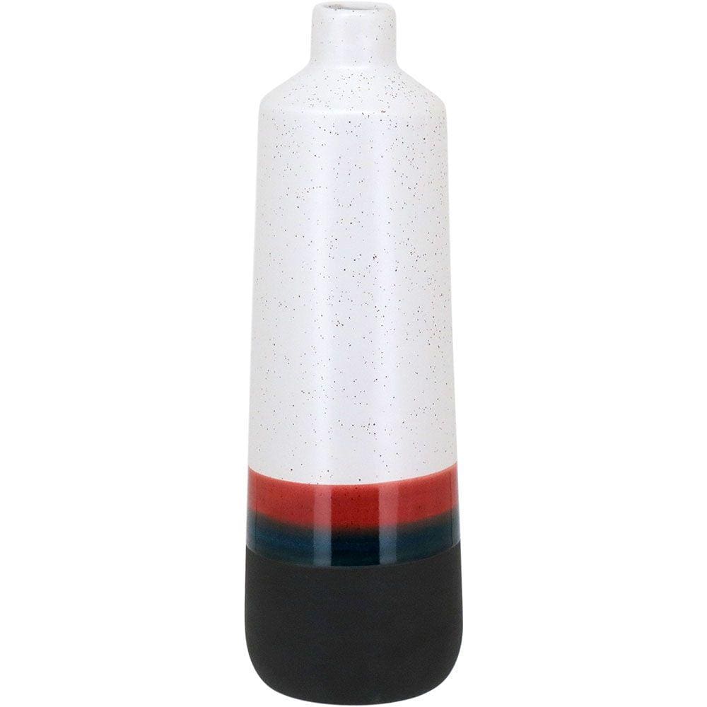 TILOS GARRAFA DECORATIVA 41x13x13cm CERÂMICA BRANCO