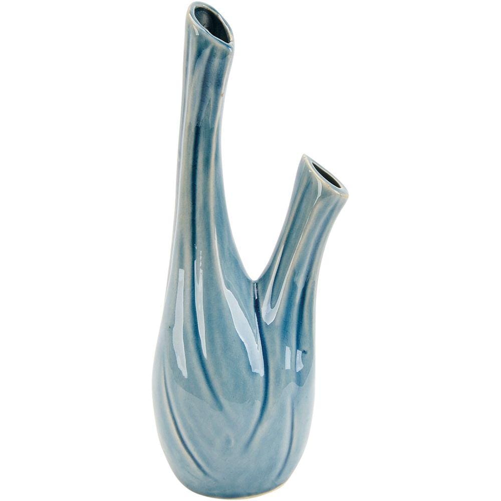 HOME&CO ANSE VASO 29x12x8cm CERÂMICA AZUL