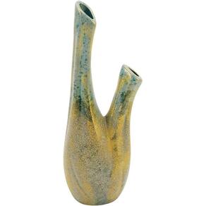 HOME&CO CHRYSO VASO 28x10x8cm CERÂMICA VERDE