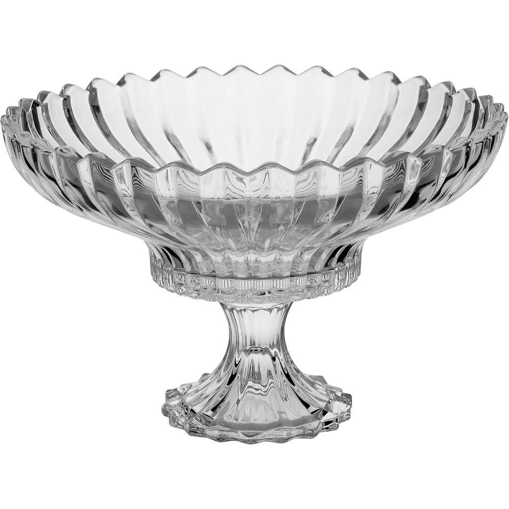 GENOVA CENTRO MESA 20x31x31cm CRISTAL ECO TRANSP COM PÉ