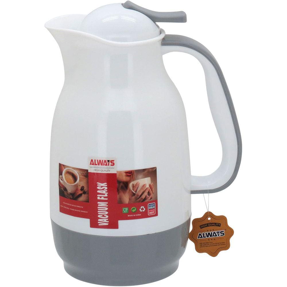 ALWA GARRAFA TÉRMICA 25x13x13cm 1L PLÁSTICO CINZA AMPOLA VIDRO