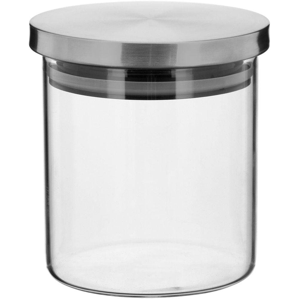 FLAVOR POTE 11x10x10cm 700ml BOROSILICATO TRANSP COM ANEL SILICONE