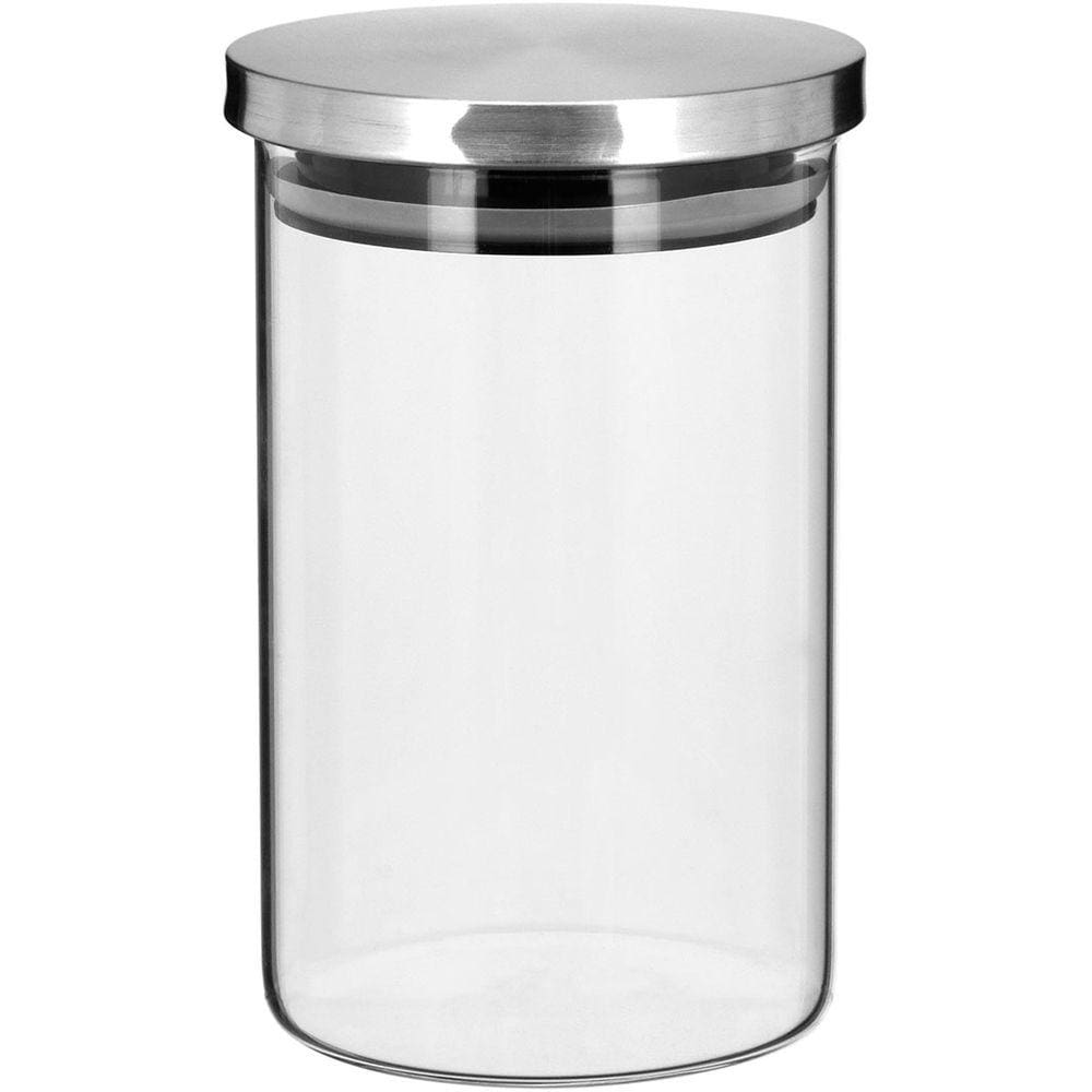 FLAVOR POTE 16x10x10cm 850ml BOROSILICATO TRANSP COM ANEL SILICONE