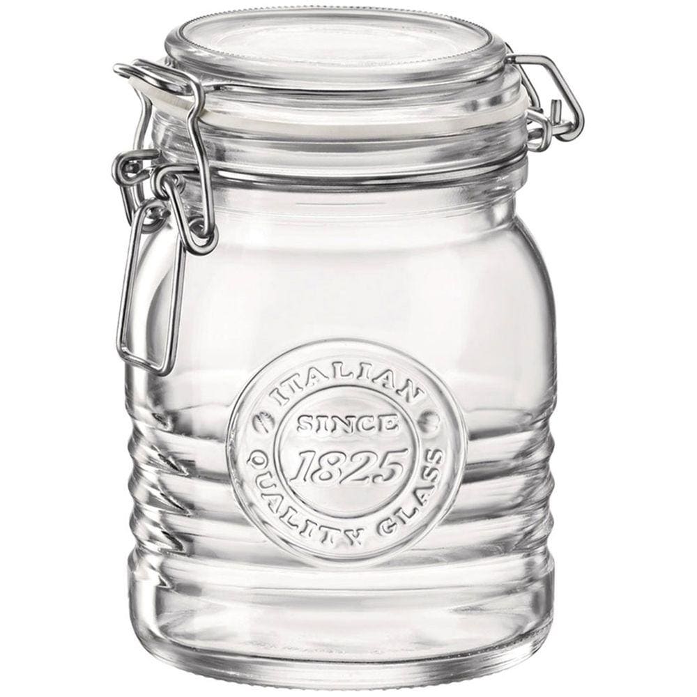 BORMIOLI ROCCO OFFICINA 1825 POTE HERMÉTICO 12x10x10cm 500ml VIDRO TRANSP