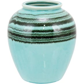 TROPEZ VASO 22x19x19cm CERÂMICA AZUL