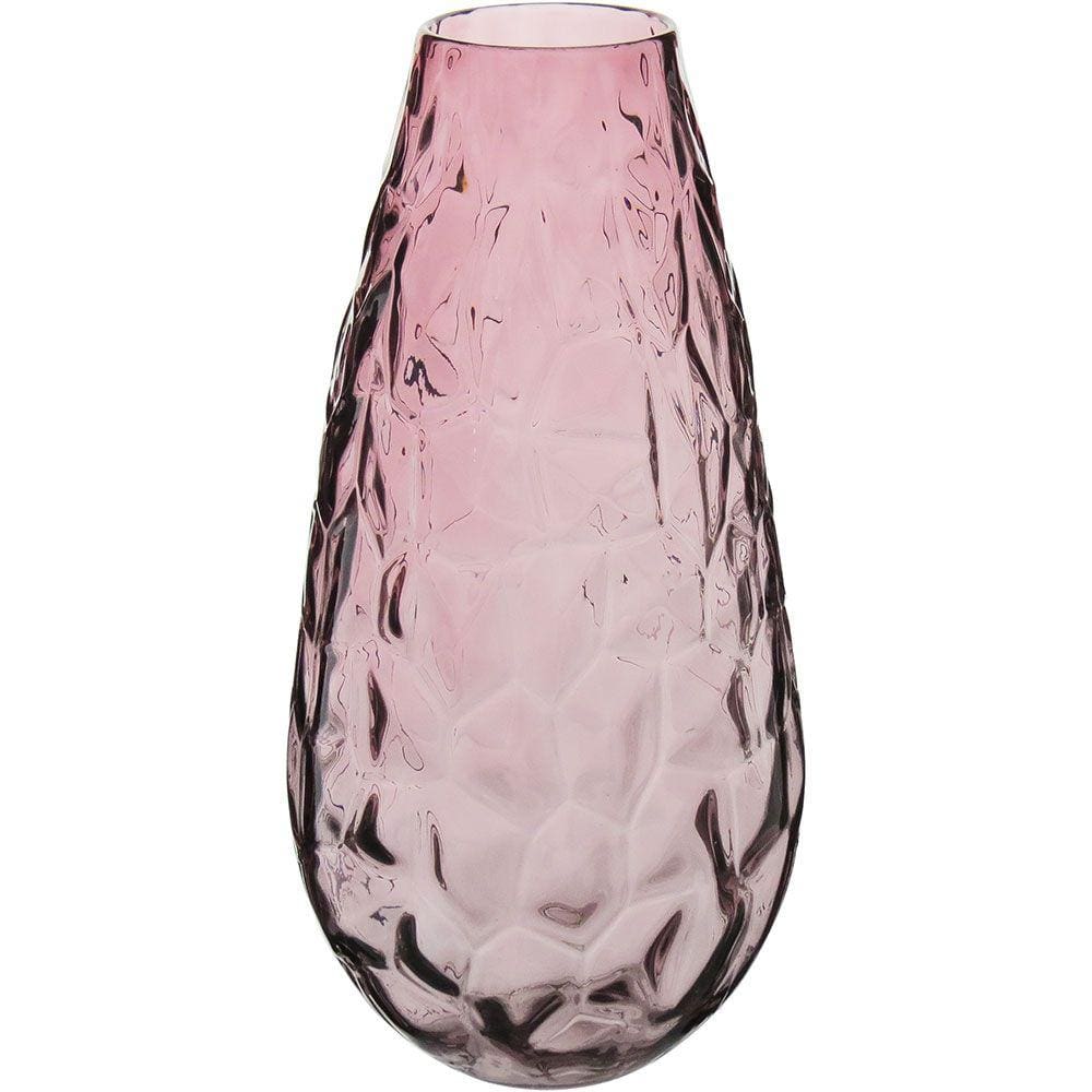 ORIUM VASO 38x18x18cm VIDRO ROSA