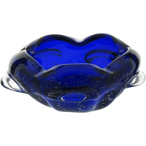 HOME&CO JEMIMA CENTRO MESA 9x18x18cm VIDRO AZUL