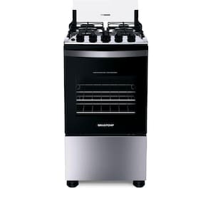 Fogão Brastemp 4 Bocas Inox com Duas Prateleiras com Alturas Ajustáveis   - BFO4NBR