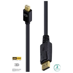 Cabo Displayport X Mini Displayport Ultra Hd 60Hz 2 Metros D