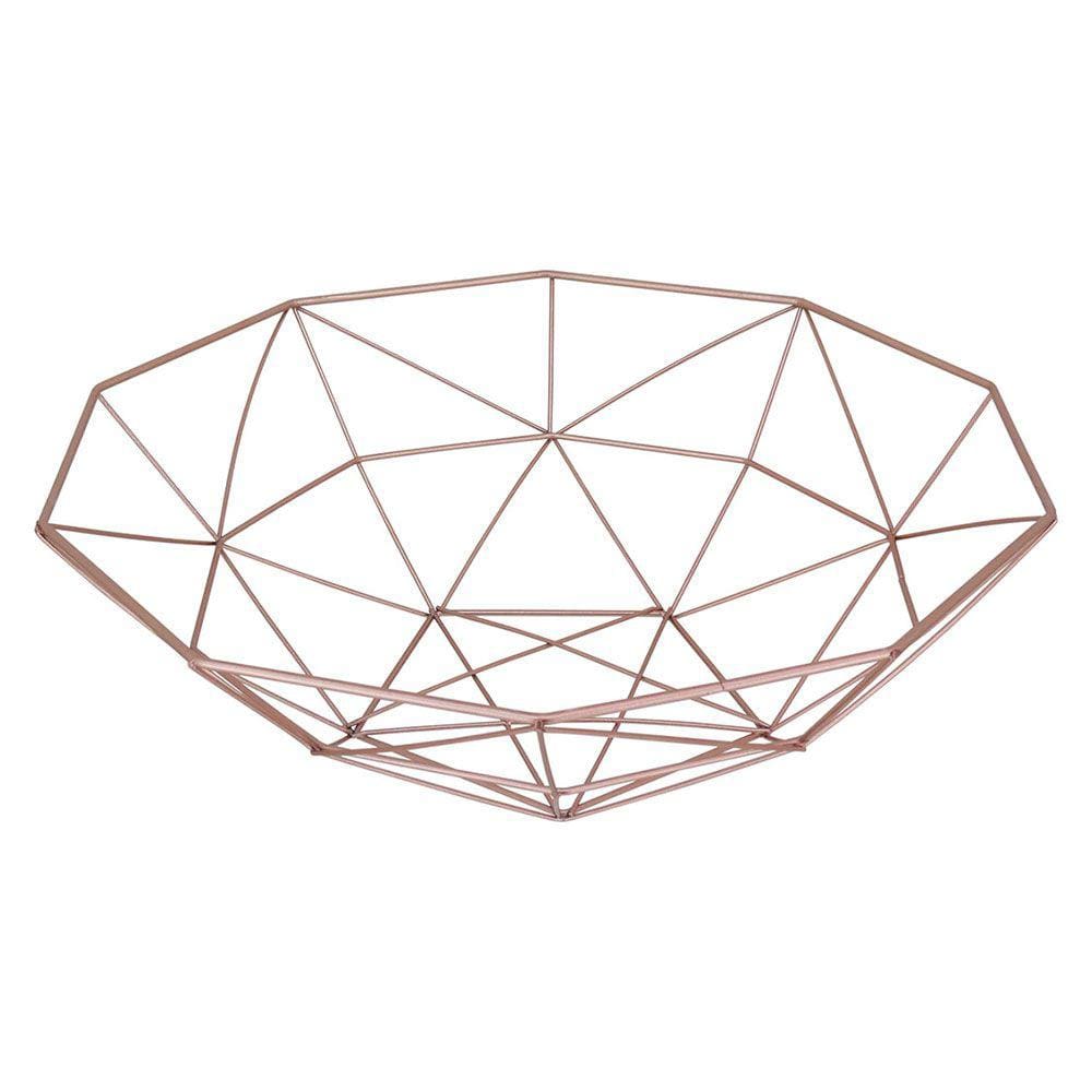 CENTRO MESA 11x40x40cm METAL ROSE