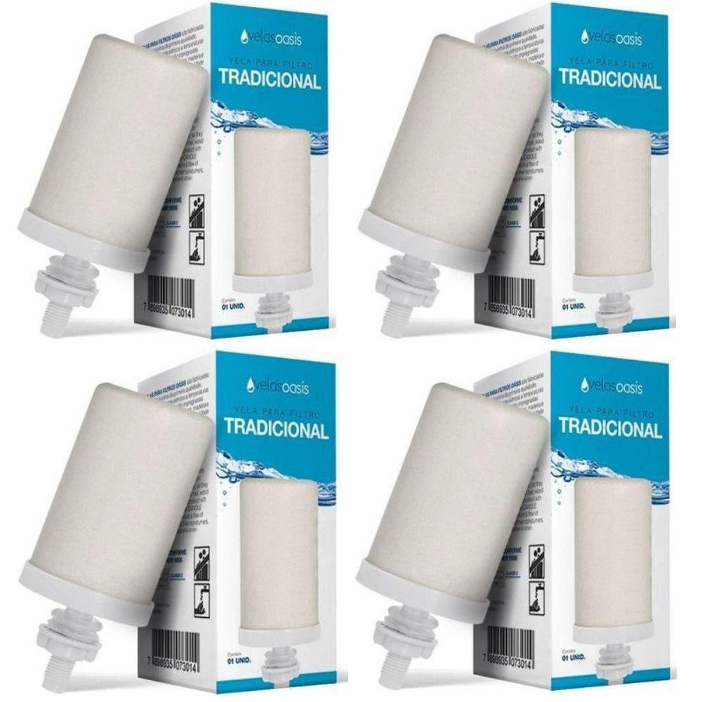 Kit 4 Vela Para Filtro De Barro Por Gravidade
