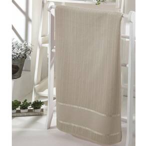 Toalha rosto Dohler velour bordar bella liso bege 50x80cm