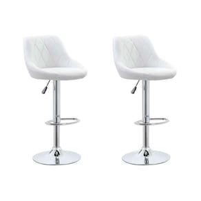 conjunto com 2 banquetas giratórias milano branco