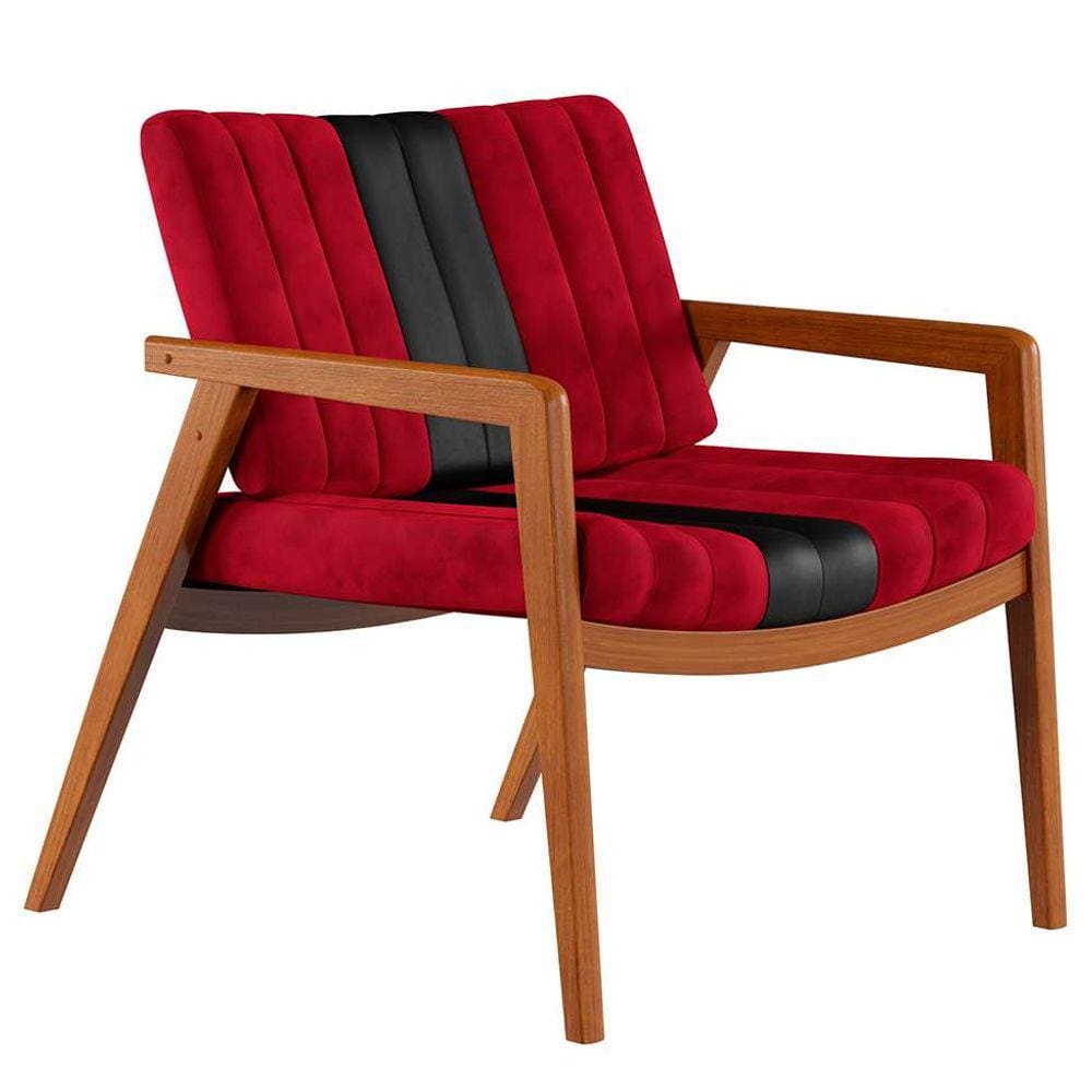 poltrona lang ii veludo verho e amêndoa