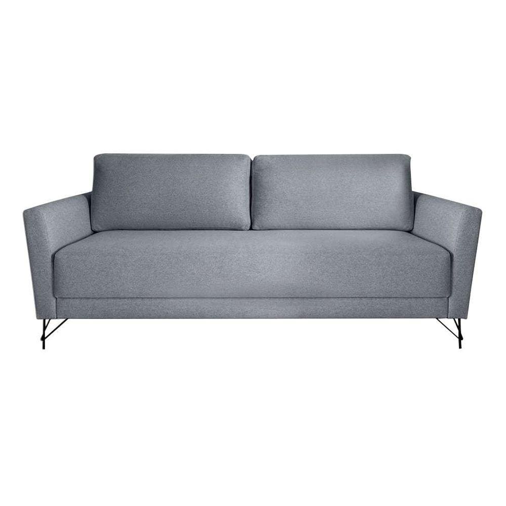 sofá 3 lugares nikos cinza 220 cm