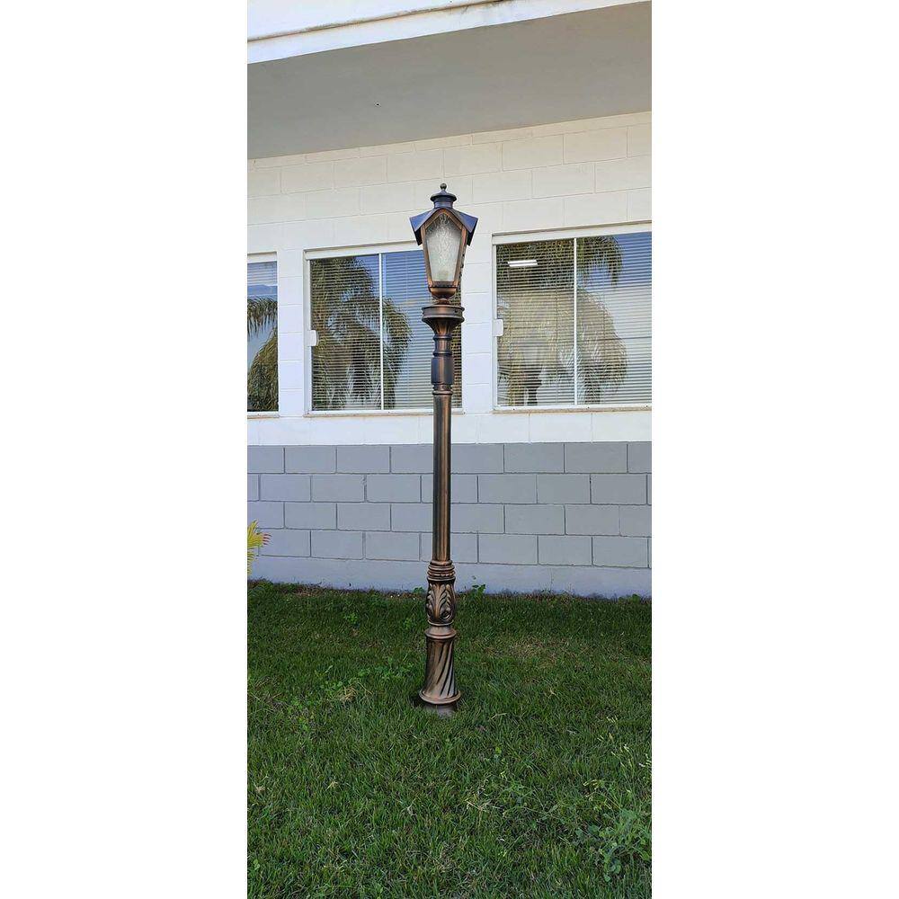 Poste Para Jardim Colonial Sinha Alumínio Cobre 1.80m 15002