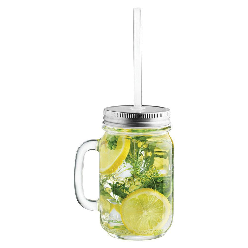 CRISA DRINKING CANECA 14x8x8cm 485ml VIDRO TRANSP 12PÇ COM TAMPA