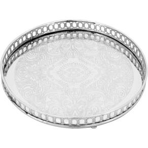 HOME&CO MALIKA BANDEJA 4x27x27cm METAL PRATA