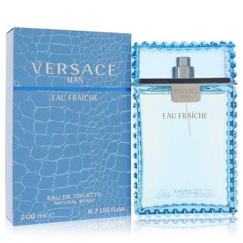 Perfume Masculino Man (blue) Versace 200 Ml Fraiche Eau De Toilette