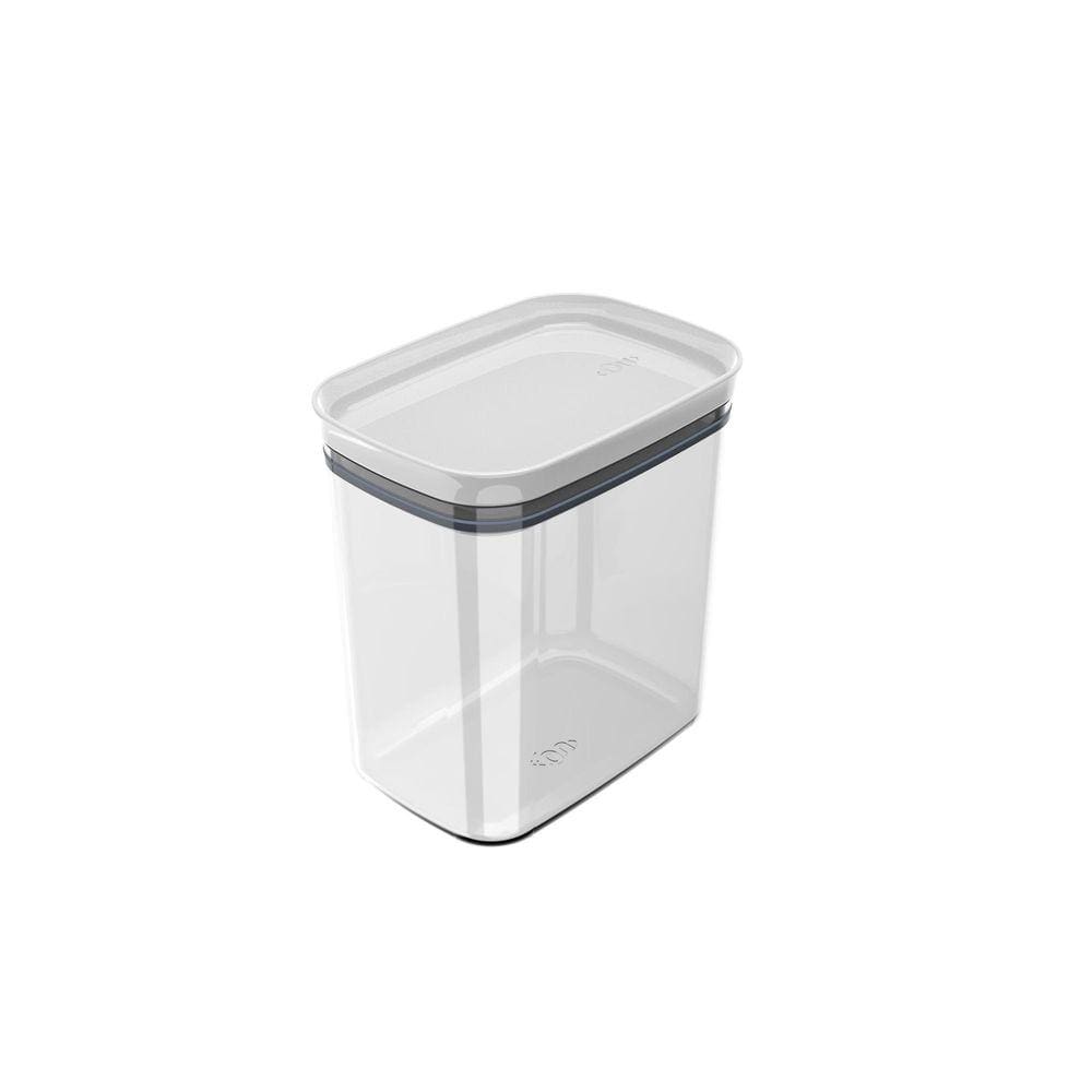 Pote Organizador Hermético Retangular Block 1,5L Branco