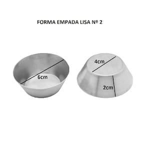 Forma Empada Lisa Nº2 em Alumínio Fest Fomras (6x2cm) - 12 unid