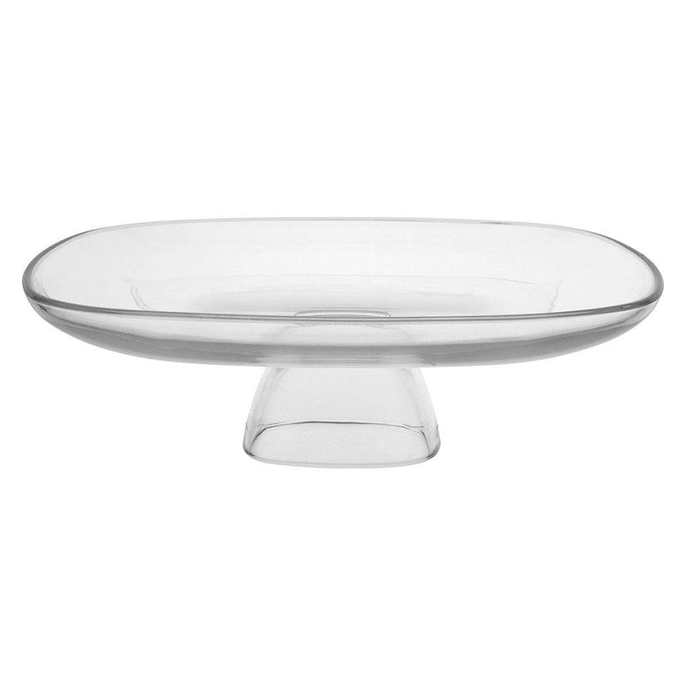 LIBBEY AVIVA PRATO BOLO 9x31x31cm VIDRO TRANSP COM PÉ
