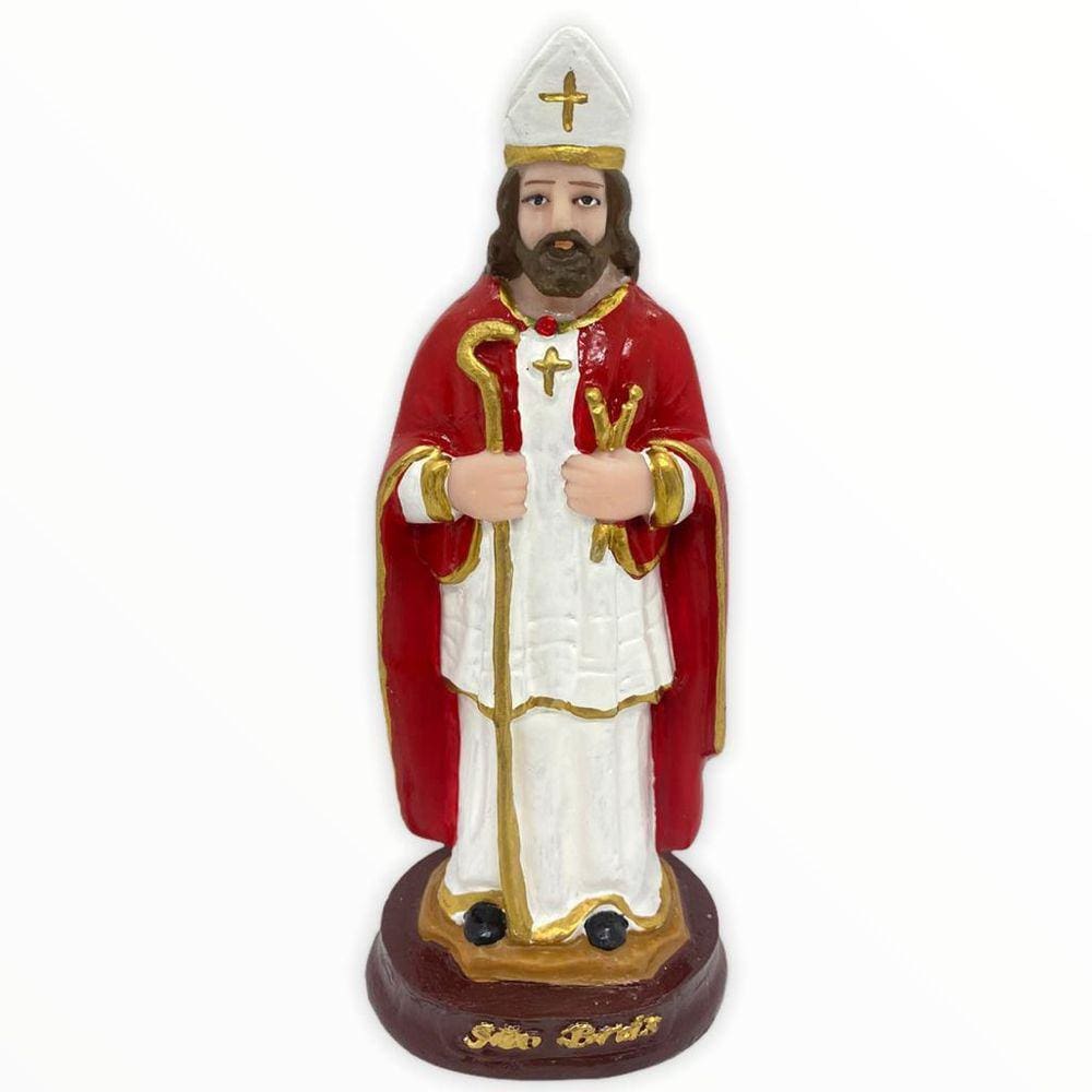 Escultura São Brás 15 Cm Em Resina
