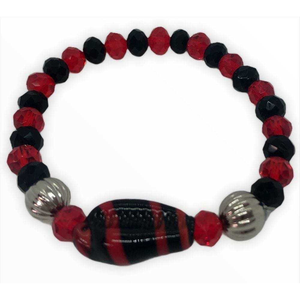 Pulseira Pomba Gira Preta E Vermelha Búzios Cristal E