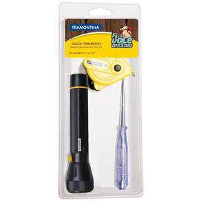 Kit de Ferramentas Tramontina com Trena Chave Teste e Lanterna para Uso Doméstico 3 Peças Tramontina