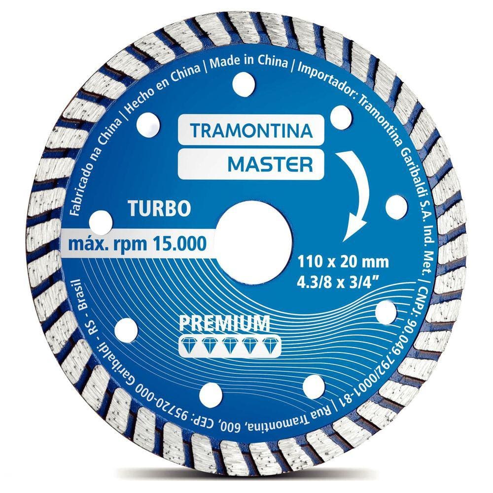 Disco de Corte Diamantado 4.3/8" Tramontina Premium Tramontina