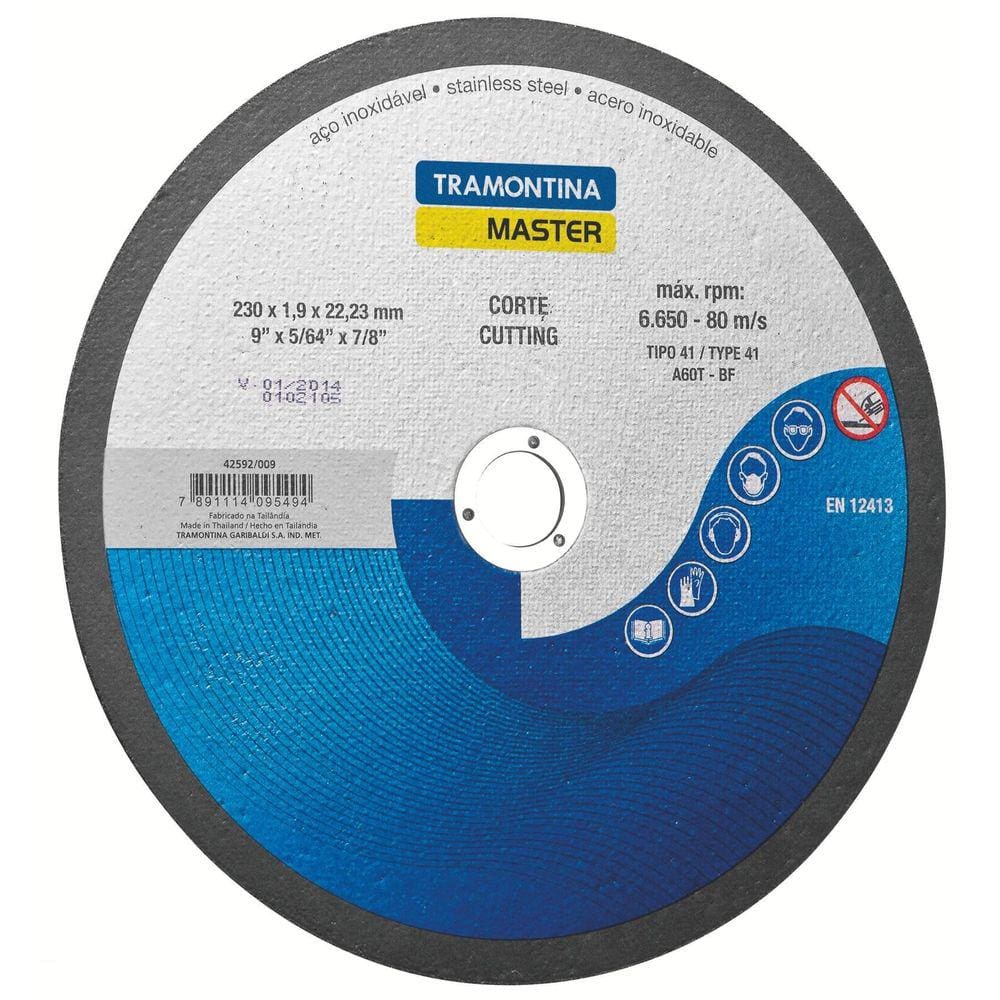 Disco de Corte Fino 9" Tramontina para Aço Inox e Materiais Endurecidos Tramontina